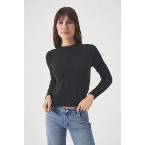 Rolla’s Black Prairie Knit Sweater Crewneck Gathered Shoulder Size XS 6 Slim Fit